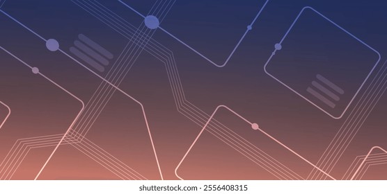 peach fuzz abstract background, digital technology speed connect, cyber nano information,  communication, innovation future tech data, internet network connection, Ai big data, line dot illustration