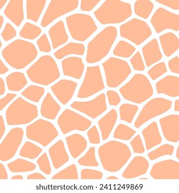 peach fuzz animal print. giraffe spots seamless pattern. good for fabric, fashion design, wallpaper, background, coat, fur, clothing, textile, textured.