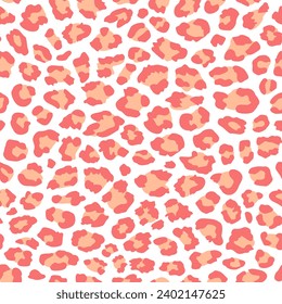 peach fuzz animal print. orange leopard spots seamless pattern. good for fabric, fashion design, fur, coat, summer dress, textile, wallpaper, background, pajama, clothing.