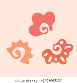 Peach fuzz botanical texture vector motif with color of the year two tone effect. Soft fresh modern design for hand drawn illustration. 