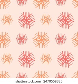 Peach fuzz botanical texture vector background with color of the year two tone linen fabric effect. Soft fresh modern design for all over decor, wallpaper and on trend repeat tile textures. 