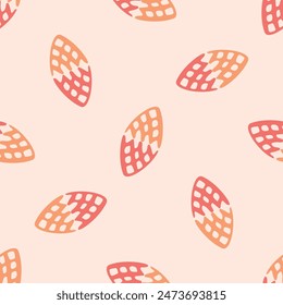 Peach fuzz botanical texture vector background with color of the year two tone linen fabric effect. Soft fresh modern design for all over decor, wallpaper and on trend repeat tile textures. 