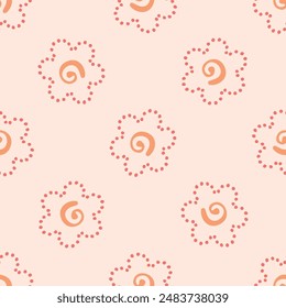 Peach fuzz botanical texture vector background with color of the year two tone linen fabric effect. Soft fresh modern design for all over decor, wallpaper and on trend repeat tile textures. 