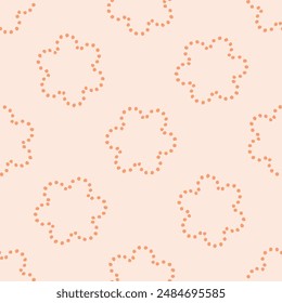 Peach fuzz botanical texture vector background with color of the year two tone linen fabric effect. Soft fresh modern design for all over decor, wallpaper and on trend repeat tile textures. 
