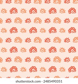 Peach fuzz botanical texture vector background with color of the year two tone linen fabric effect. Soft fresh modern design for all over decor, wallpaper and on trend repeat tile textures. 