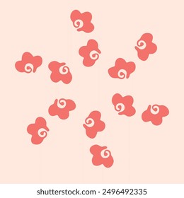 Peach fuzz botanical texture vector motif with color of the year two tone effect. Soft fresh modern design for hand drawn illustration. 