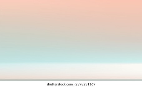 Peach Fuzz color background Trend 2024,Summer Background,3D Empty Beige and Blue Wall Studio Display table or Podium,Vector minimal backdrop banner design for Spring,Mockup Product Presentation