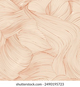 peach fuzz line abstract graphics 