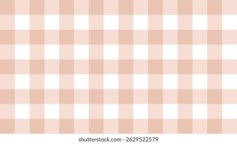 Peach Gingham Checkered Fabric Texture