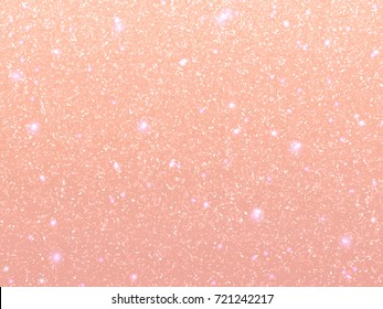 Peach glitter abstract background with sparkles.