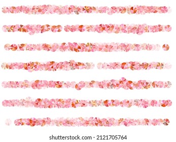 Peach gold tinsels confetti placer vector background. Birthday anniversary greeting card background. Bright shining tinsel particles party decor. Birthday celebration confetti.
