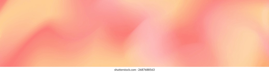 Cor pastel de plano de fundo abstrato do gradiente de pêssego. Vetor de textura de verão de gradação suave amarela