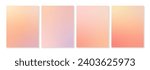 Peach gradient background set for covers, posters, invitations, social media, branding and web design. Vector for web and print.
