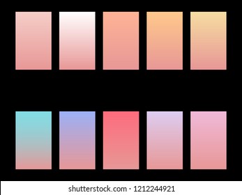 Peach Gradient Color pallet set for background  banner    object color