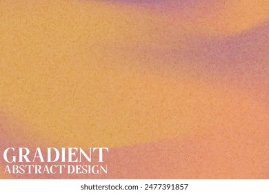 Fondo de ruido de gradiente melocotón con onda abstracta. Póster suave con gradiente rosa, melocotón y albaricoque. Calentador fuzz bg para el Fondo de pantalla. Ilustración vectorial