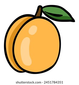 Peach Hand Drawn Doodle Icon