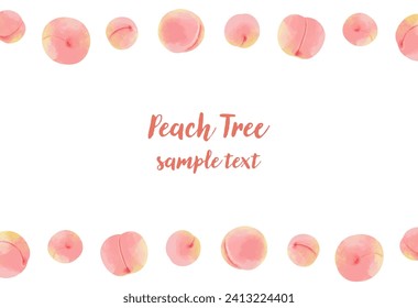 Peach Horizontal Line Frame Illustration
