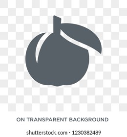 Peach icon. Peach design concept from Fruit and vegetables collection. Simple element vector illustration on transparent background.