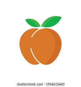 Peach icon design isolated on white background