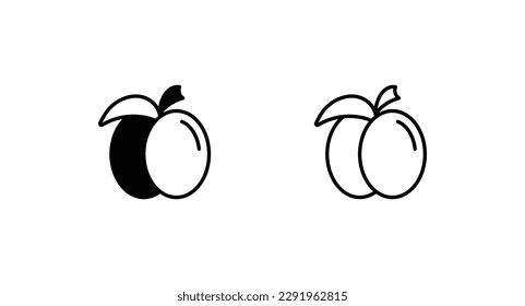 Peach icon design with white background stock illustration