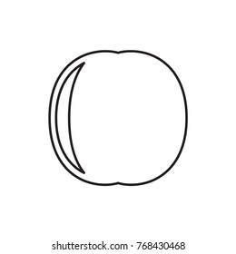 peach icon illustration isolated vector sign symbol