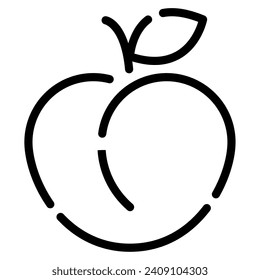 Ilustración de icono de Peach para web, app, infografía, etc