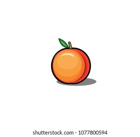 Peach Icon Isolated