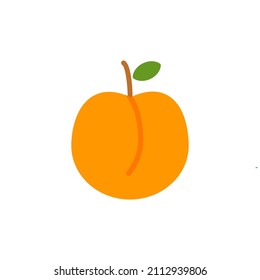 Peach icon logo vector illustration