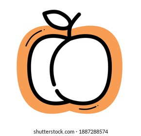 Icono de color naranja. Ilustración del vector