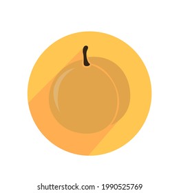 peach icon on a white background, vector illustration