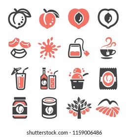 peach icon set