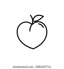 Peach Icon Set Fruit Illustrations for Culinary and Health Projects
