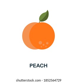 Peach icon. Simple element from fruits collection. Creative Peach icon for web design, templates, infographics and more