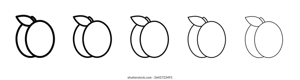 peach icon simple vector outline logo