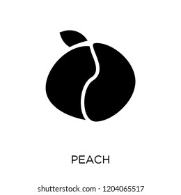 Peach icon. Peach symbol design from Fruit and vegetables collection. Simple element vector illustration on white background.