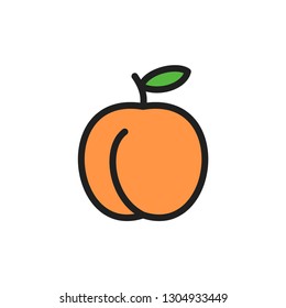 Peach Icon Vector