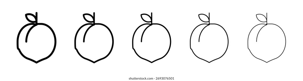 Pfirsichsymbol Vektorgrafik