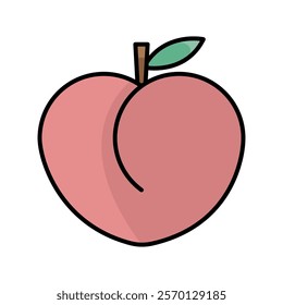 peach icon vector design illustrations