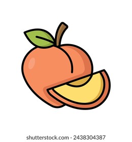 peach icon vector design template simple and clean