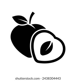 peach icon vector design template simple and clean