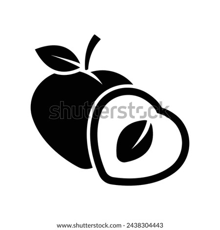 peach icon vector design template simple and clean