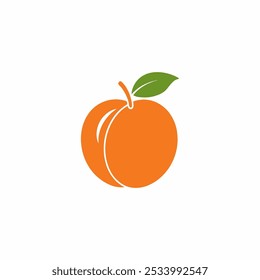 Peach icon vector, filled flat sign, solid colorful pictogram isolated on white, logo illustration