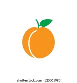 Peach icon vector, filled flat sign, solid colorful pictogram isolated on white, logo illustration