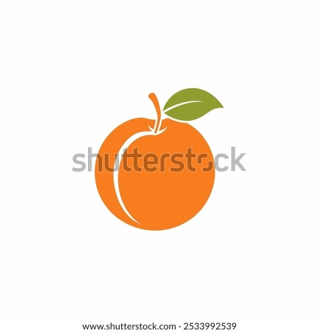 Peach icon vector, filled flat sign, solid colorful pictogram isolated on white, logo illustration