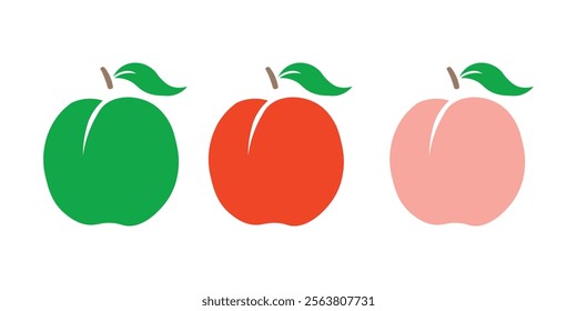 Peach icon. Peach vector illustration. Peach fruit