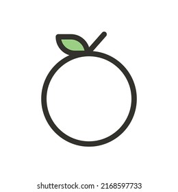 peach icon vector illustration. very suitable for use in websites, businesses, logos, designs, apps and more.