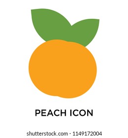 Peach icon vector isolated on white background for your web and mobile app design, Peach logo concept