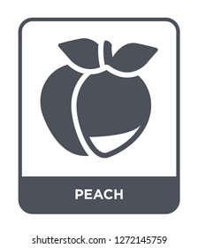 peach icon vector on white background, peach trendy filled icons from Fruits and vegetables collection, peach simple element illustration