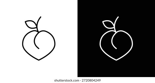 Iconos de melocotón símbolos de Vector de Diseño gráfico. icono Eps10.