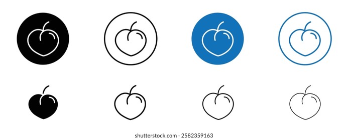 Peach icons pack vectors for app and web ui designs